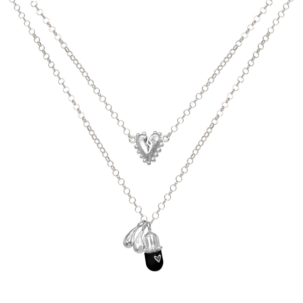 Cadena Survival Kit Double Plata