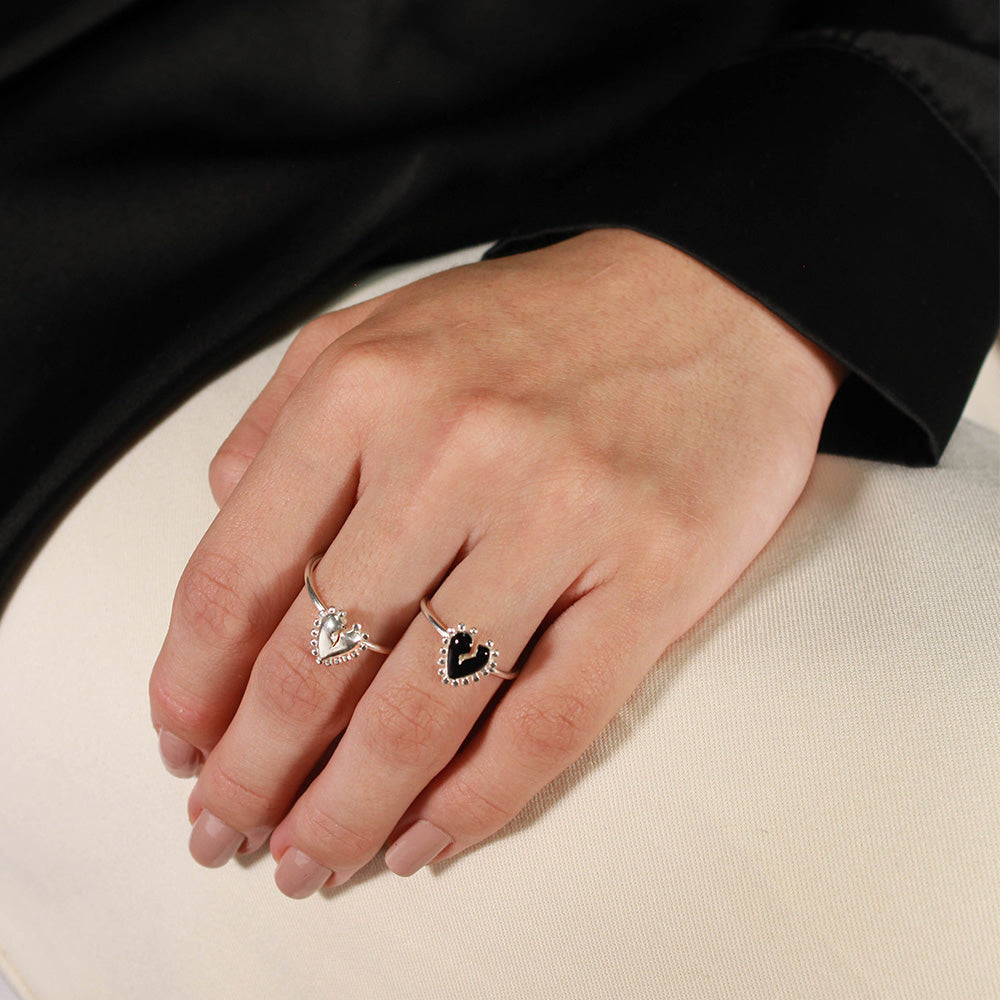 Anillo CorazOFF Tiny Paint Plata