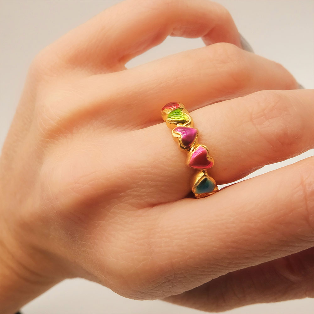Anillo Steel Hearts
