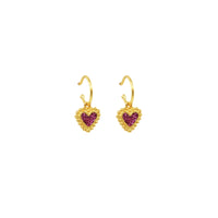 Candongas Baby Beating Hearts Glitter