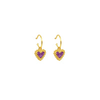 Candongas Baby Beating Hearts Glitter