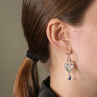 Candongas Crying Heart Medium Plata