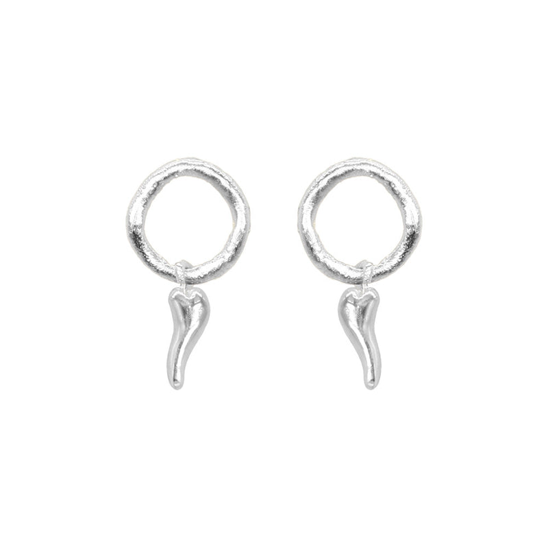 Aretes Spicy Chili Tiny Charm Plata