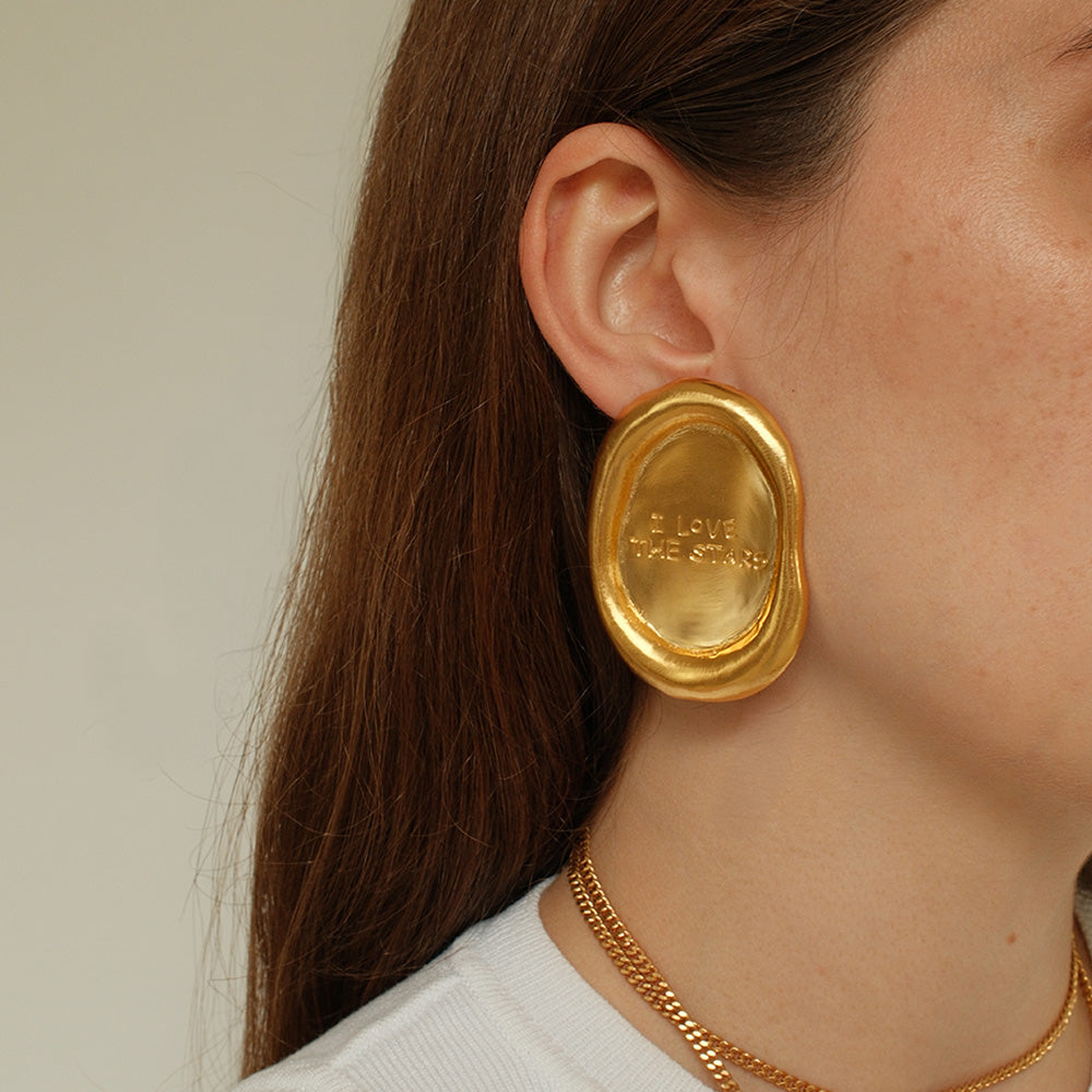 Aretes Moon & Stars XL