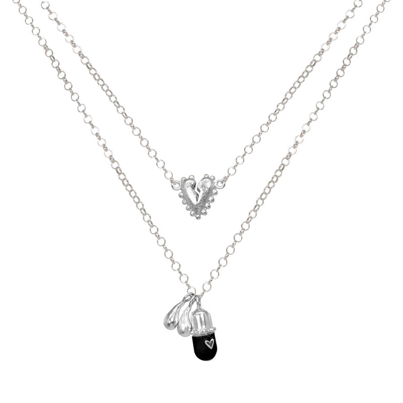 Cadena Survival Kit Double Plata