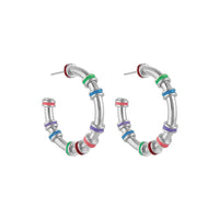 Candongas Hula Mini Plata