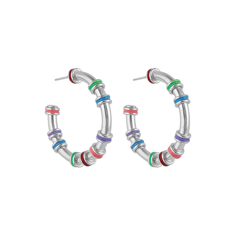 Candongas Hula Mini Plata