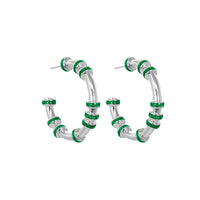 Candongas Mini Glitter Plata