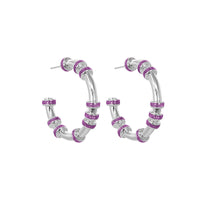 Candongas Mini Glitter Plata