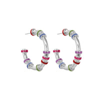 Candongas Mini Glitter Plata