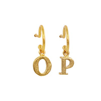 PreOrder Baby Hoops 9mm Letra Gold