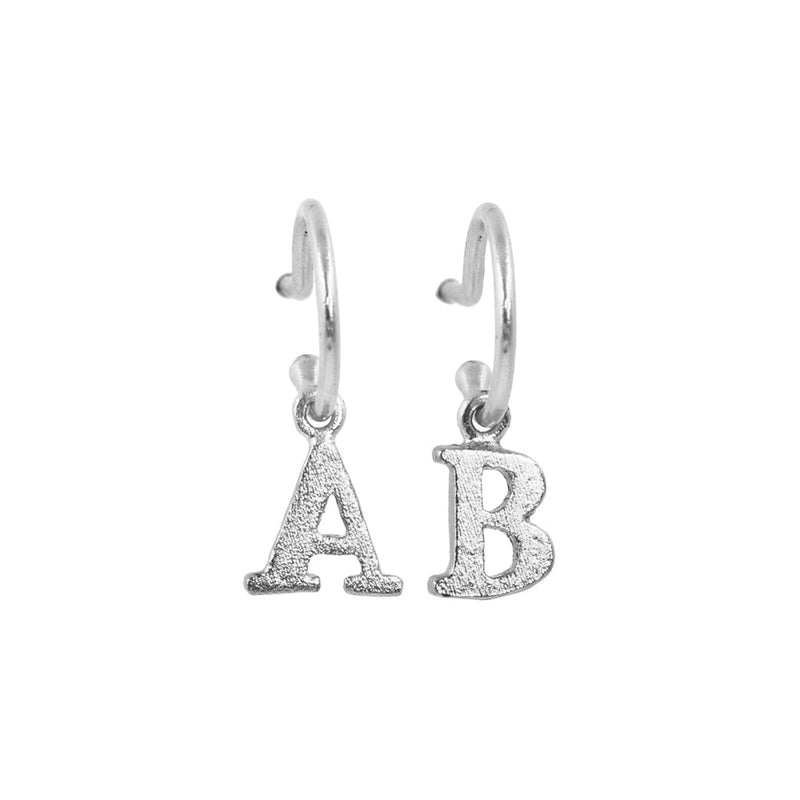 PreOrder Baby Hoops 9mm Letra Plata