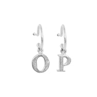PreOrder Baby Hoops 9mm Letra Plata