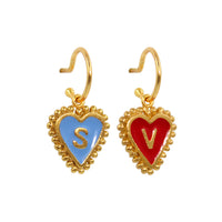 PreOrder Baby Hoops 9mm Letra Heart