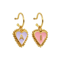 PreOrder Baby Hoops 9mm Letra Heart