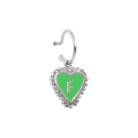 PreOrder Baby Hoops 9mm Letra Heart Plata