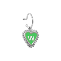 PreOrder Baby Hoops 9mm Letra Heart Plata