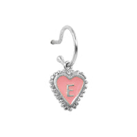 PreOrder Baby Hoops 15mm Letra Heart Plata