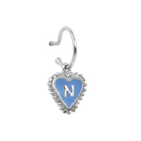PreOrder Baby Hoops 15mm Letra Heart Plata