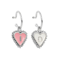 PreOrder Baby Hoops 15mm Letra Heart Plata
