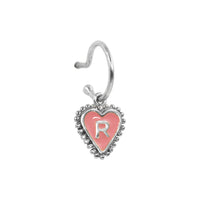 PreOrder Baby Hoops 15mm Letra Heart Plata