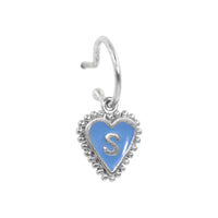 PreOrder Baby Hoops 15mm Letra Heart Plata