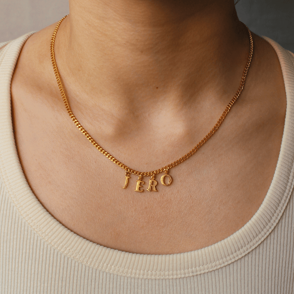 PreOrder Cadena 4 Letras Gold