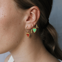 PreOrder Baby Hoops 9mm Letra Heart